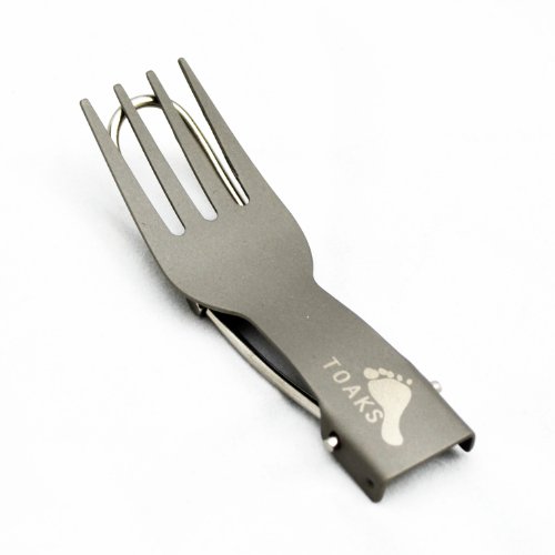 Fourche pliante en titane pour vos repas de randonnée et pique-nique nature