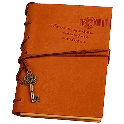 clowin 手帳 ノート 無地 小さい 日記帳 メモ帳 A6 コラージュノート ブラウン