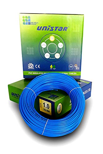 Image of UNISTAR Universal Make 1 sqmm FR PVC Wire (Blue)