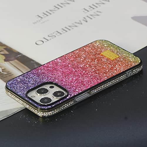 Umhlaba Compatible With Iphone 13 Pro Max Case Bling Glitter Rainbow Women Sparkly Phone Cover Gradient Girly Luxury Fashion Girls Sparkly Shiny Cute Pretty Stylish 6.7 Inch #TOP2