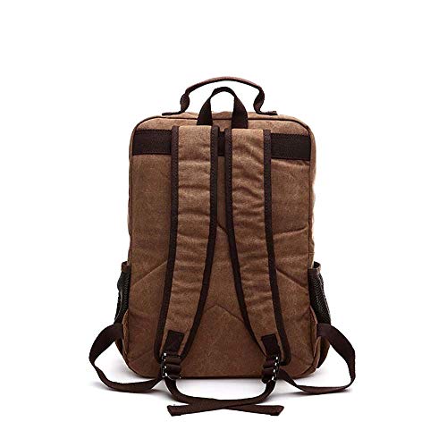 Mochila Masculina De Lona Resistente E Detalhe Em Couro Exclusiva