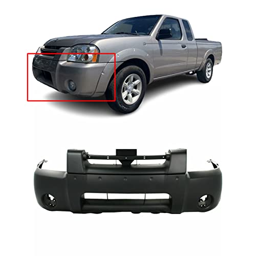 FitParts Compatible With Front Bumper Cover 2001 2002 2003 2004 Nissan Frontier 01 02 03 04. New, Primed & Ready for Paint. W/Fog Lamp Holes. NI1000185 620229Z440