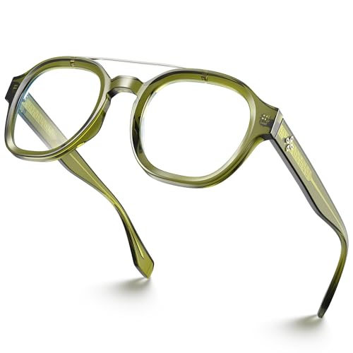 Image of VISOONE Fashion Round Blue Light Blocking Glasses for Women Man SANFORD