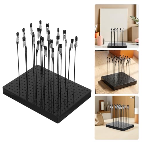Kit de pintura para miniaturas que evita manchas y huellas con soporte de secado y pinzas 6