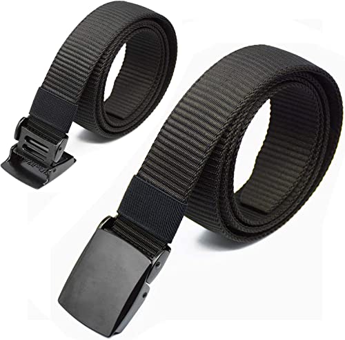 Money Belts for Travel for Men, Nylon Military Tactical Mens with Zinc Alloy Buckle, Security Money Belt with Hidden Money Pocket - Black4
