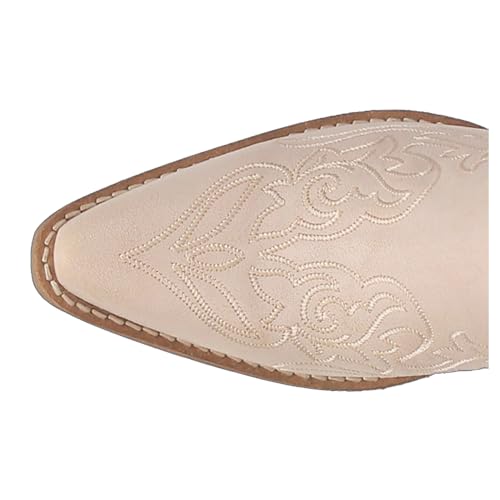 Dingo Womens Flirty N' Fun Embroidered Snip Toe Casual Boots Mid Calf Mid Heel 2-3" - Brown4