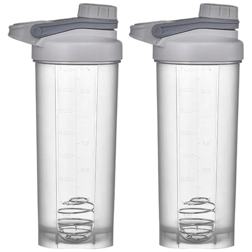 2 Botellas Cocteleras para Mezclas de Proteínas Imagen de 2 Botellas Cocteleras para Mezclas de Proteínas