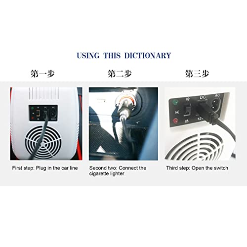 GLOGLOW Mini geladeira, 8L plugue EUA 110V economia de energia portátil aquecedor de refrigerador ar