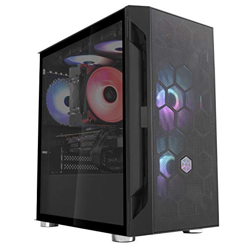 Image of Silverstone Technology FARA H1M Tempered Glass, Black, Mid-Tower Micro-ATX Case with Mini-DTX and Mini-ITX Support, SST-FAH1MB-G