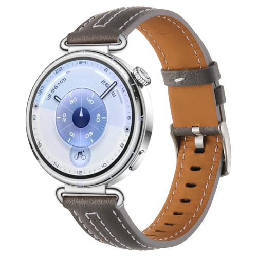 �G���K���g��18mm���U�[�r���v�o���h�����p�X�g���b�v Huawei GT4/GT5/GT6 41mm�ɑΉ� - ���炩�ŏ�v�ȃX�g���b�v, Large, ���U�[, ��΂Ȃ�
