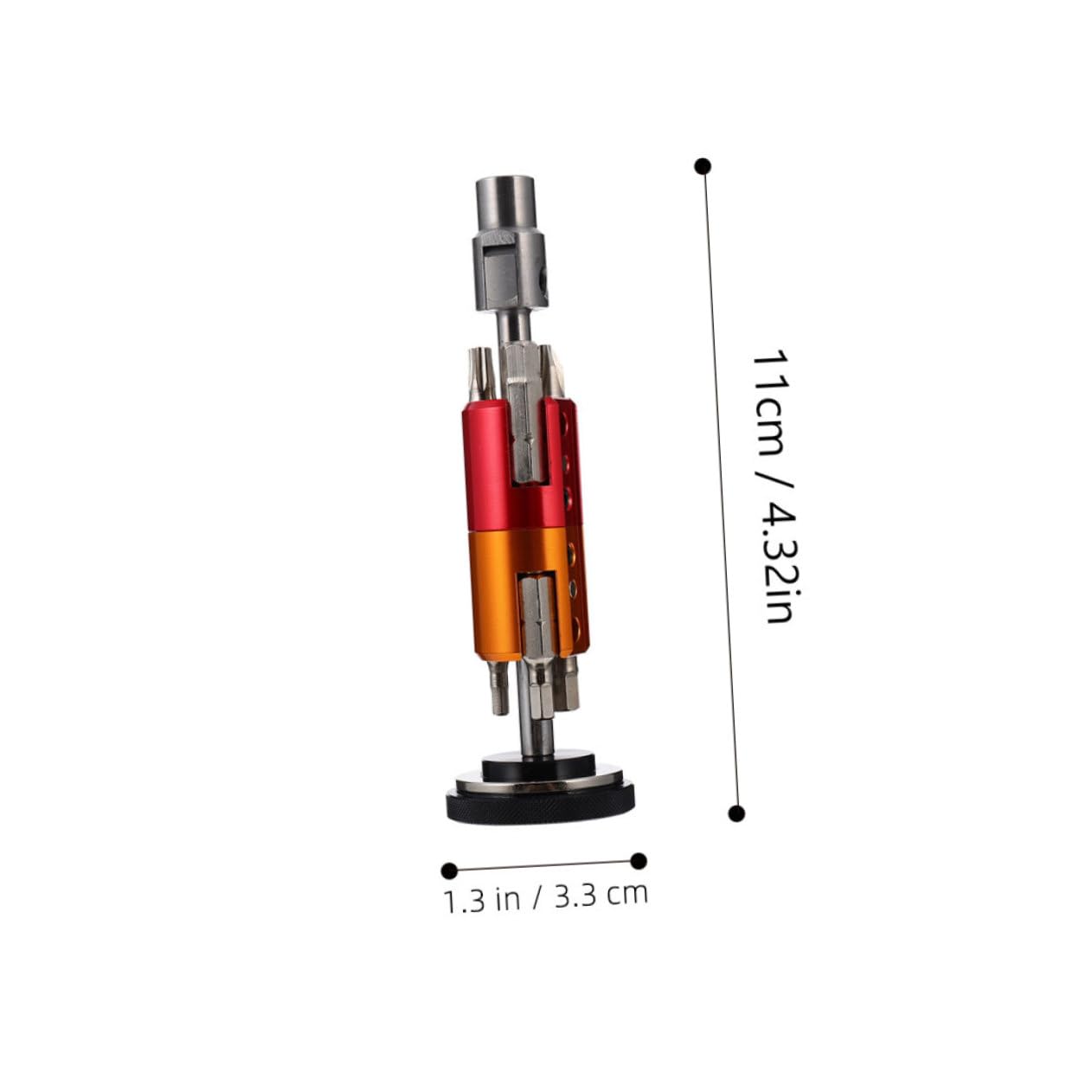 balacoo Bicycle Repair Tools Biking Chain Cycling Repair Tool Multifunction Mountain Function Multifunctional Magnetic Screwdriver Kit Screwdriver Ratchet Aluminum Alloy Black