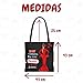 Imagen de IllustrArte Pack bolso tote Málaga 43x43 María Rojo frase + neceser Granada 22x17 María Rojo liso