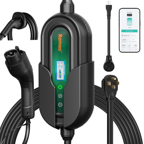 Level 2 EV Charger (32A, 220V-240V, 7.68kW, NEMA 14-50 Plug, 25ft Cable ...
