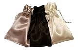 Tarot Bags: Neutral Colors Satin Bundle of 3: Black Pewter and Ivory (5