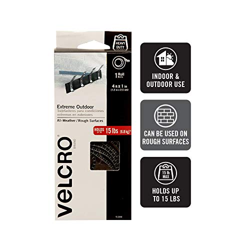 Image of VELCRO Brand - Industrial Strength - Extreme - 1 inch Wide Tape, 4' - Titanium