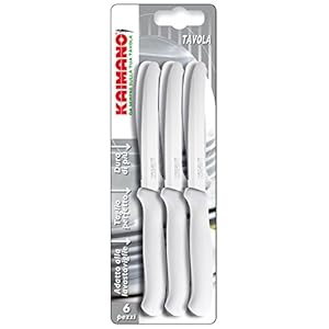 Kaimano kts031106 W italico gaming tafel Knives, wit, 6 stuks