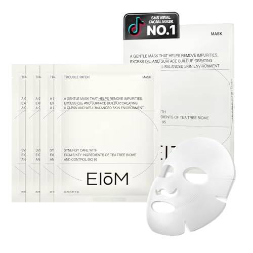 EIOM Trouble Patch Mask &ndash; Full Face Sheet Mask for Acne-Prone Skin | Sebum-Absorbing Oil Control...