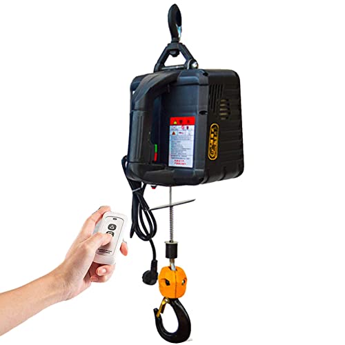 1100lbs Electric Winch Portable Hoist, 3-in-1 Cable Pulley with 25ft Sling & Manual Remote Control for Heavy Lifting, Ideal for ATV, Boat, and Industrial Use