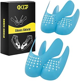 2 Pairs Sneaker Crease Protectors, Against Toe Box Shoe Creases, Anti Wrinkle Sneaker Shoe Crease Guards, Crease Protectors for Air Force 1, Men's UK Size 7-12 - Blue