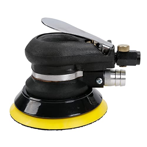 5-Inch Self-Vacuuming Air Random Orbit Sander,Dual Action Palm Sander With Hose And Dust Bag For Car, Wood Wax, Metal Work #TOP1
