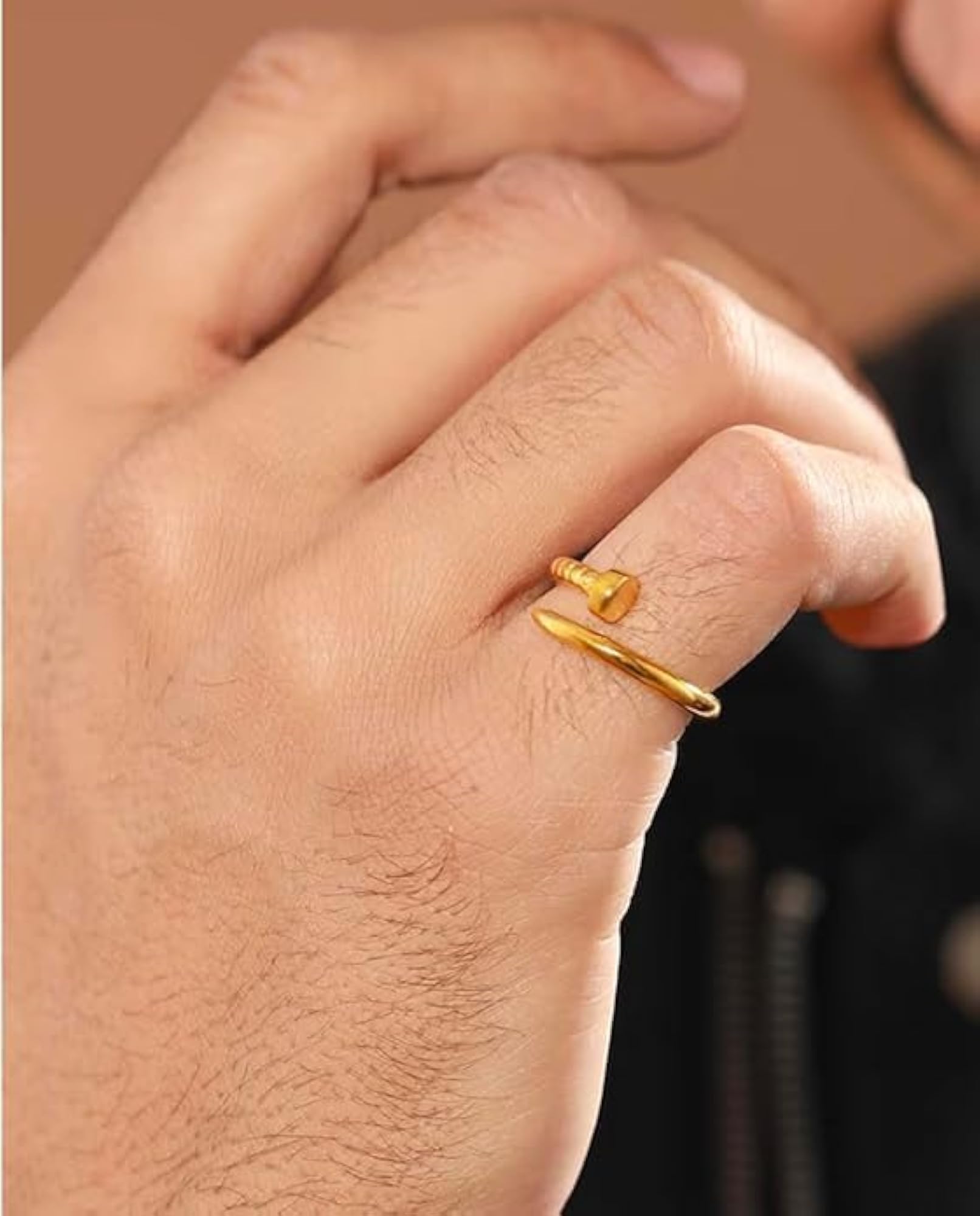 2pc Adjustable Unisex Statement Rings Set, Anti Tarnish