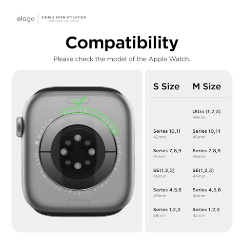 Elago Cinturino Clear Compatibile Con Apple Watch Serie 11/10/9/8/7/6/5/4/3/2/1/SE3/SE2/SE (42Mm 41Mm 40Mm 38Mm), Cinturino Di Ricambio Trasparente Smartwatch - 4