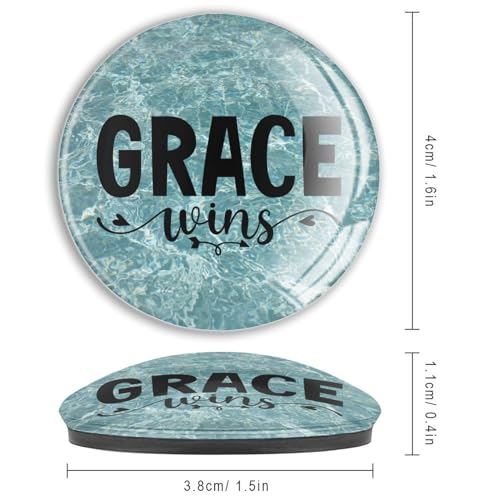 Imanes para pizarra blanca anticaídas pequeños de cristal Grace Wins pack de 4 4