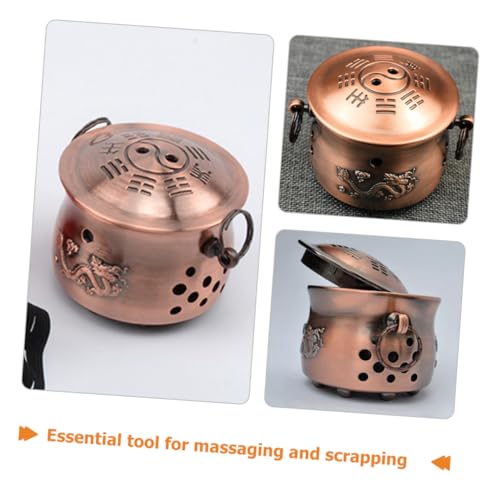 Caja metálica portátil para moxibustión, recipiente para calor, suministro de moxibustión miniatura 4