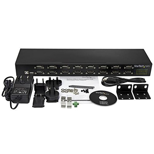 Image of StarTech USB to Serial Hub, 16-Port, USB to RS232 Hub, TAA (ICUSB23216FD)