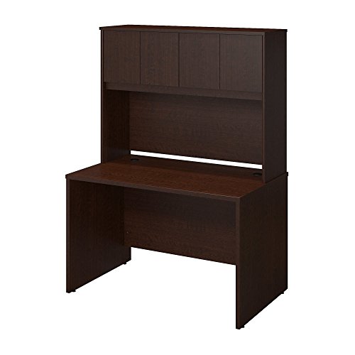 Bush Business Furniture Series C Elite 48W x 30D Desk Shell with Hutch in Mocha Cherry