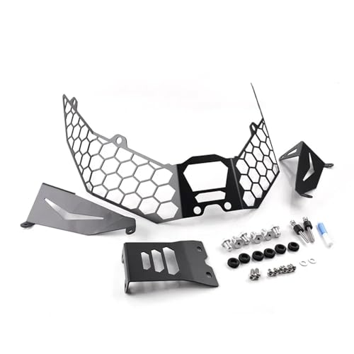 Cache calandre phare pour 368g moto avec grille de protection noire - 4