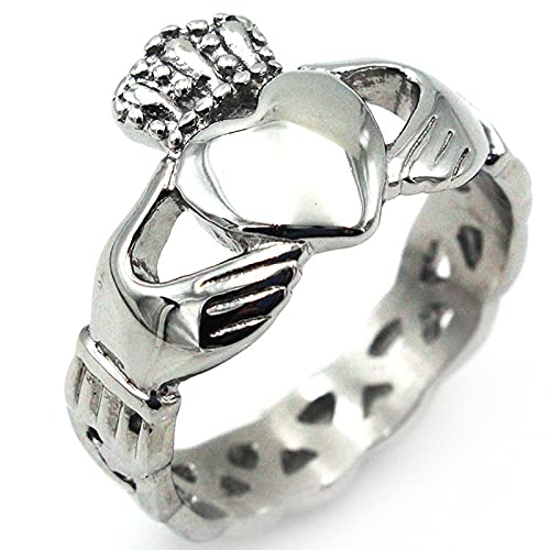 Bague de Claddagh personnalisée avec couronne et cœur, cadeau idéal homme