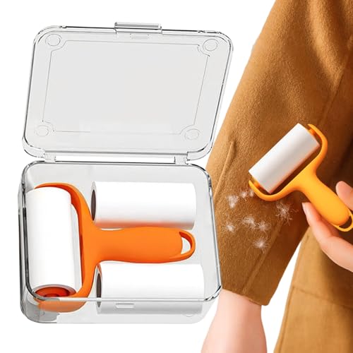 Uoqpty Rodillos Quita Pelusas para Pelo De Mascotas | Herramienta para Quitar Pelusas De Perros Y Gatos Tamaño Viaje con Recambios - Quita Pegajoso - para Sofá Tapicería Alfombra Ropa Asiento