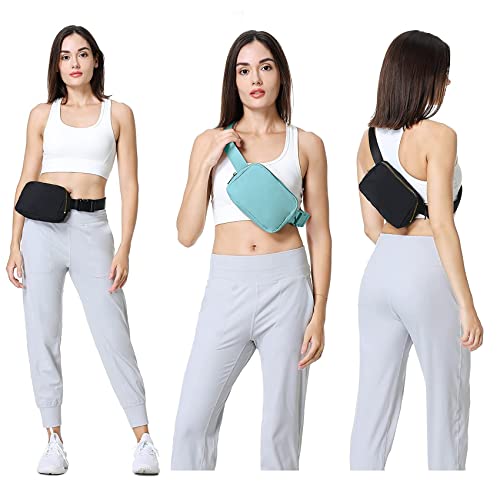 Image of VOROLO Fanny Pack For Women And Men Crossbody Bag Belt Bag Light Blue | Adjustable Strap Graduation Gifts Lightweight Travel Running
