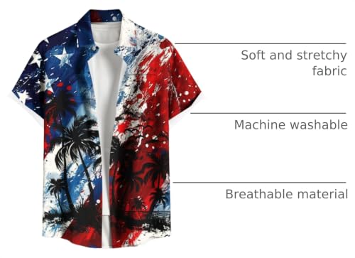 Image of ROSE GAL Matchable Couple Hawaiian Tie Dye Coconut Tree Print Shirt or Plus Size Knee Length Fit and Flare Tank Dress
