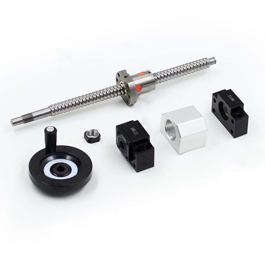 1Kit SFU 1204 1605 1610 Zestaw śrub kulowych, długość 300 mm 500 mm 1000 mm Prowadnice liniowe + BF/BK12 + Obudowa nakrętki kulowej, akcesoria do drukarek 3D do części CNC(1605,300MM)