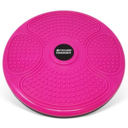 Figure Trimmer XL Core Ab Twister Board for Exercise 14 inch Large Waist Twisting Twist Disc for Slimming and Strengthening Abdominal & Stomach Exercise Equipment Pink