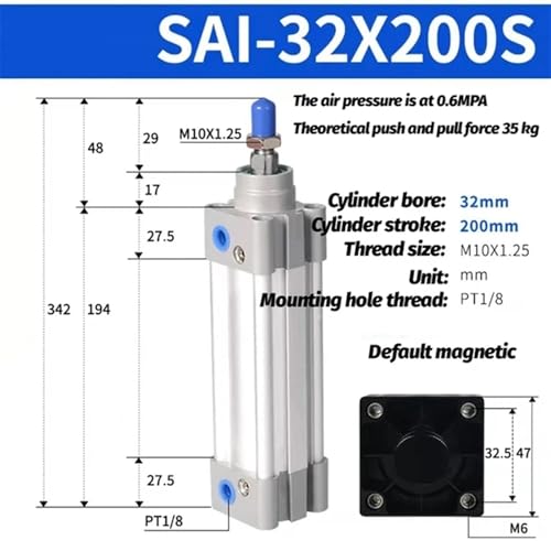 Cylindre pneumatique SAI 32 pour optimiser vos ateliers de tri - 3