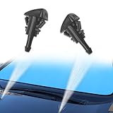 2PCS Front Windshield Washer Nozzles, Windshield Wiper Sprayer Nozzle Jet Kit Replacement for Chrysler, Dodge, Jp, Ram Replaces 4805742AB, 4805742AC, 5113049AA, 55077460AA, 5303833AA
