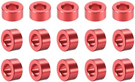 uxcell 15 Pcs Round Aluminum Standoff Column Spacer 3.1x6x3mm(IDxODxH) Red for Drone FPV Quadcopter Racing RC Multirotors Parts DIY