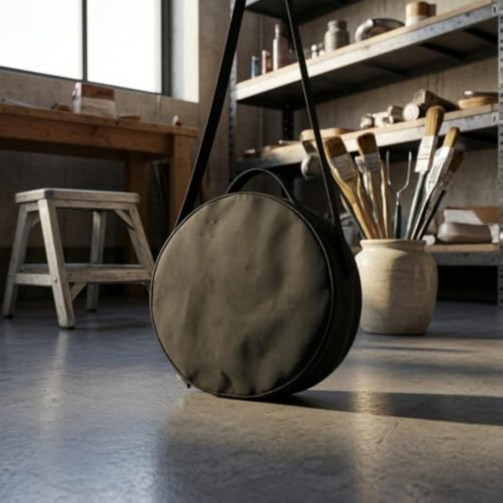 Portable Round Storage Bag, Compact Travel Accessory