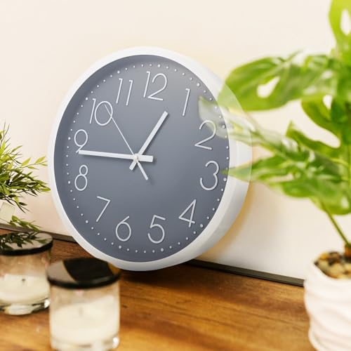 Horloge murale design moderne Operitacx en plastique et verre pour salon - 7