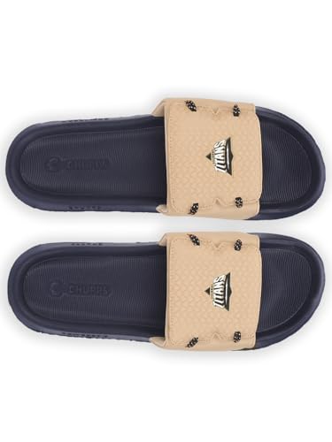 Image of CHUPPS Gt Brave Gold Drift Orthopedic Slippers | Soft Footpharma Footbed | Breathable Ventilation Holes | Lightweight Flip Flops | Anti-Skid Chappals for Everyday For Mens