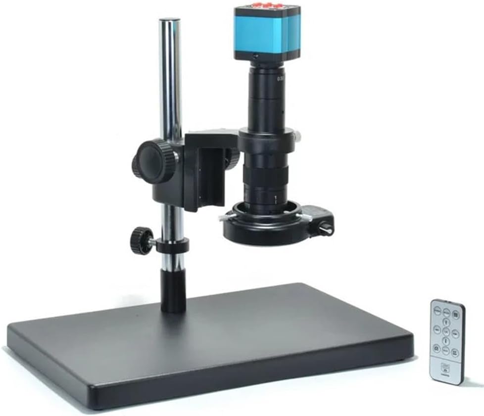 14MP HDMI HD USB Digital Industry Video Microscope Camera Set+Big Stereo Table Stand +180X C-Mount Lens+144 LED Light(180X)