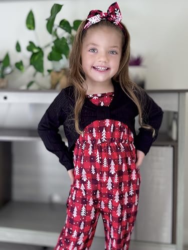 Image of HIHA Girls Sleeveless Jumpsuits Outfit Long Sleeve Twist Front Tops Romper Clothes Set Size 4-12