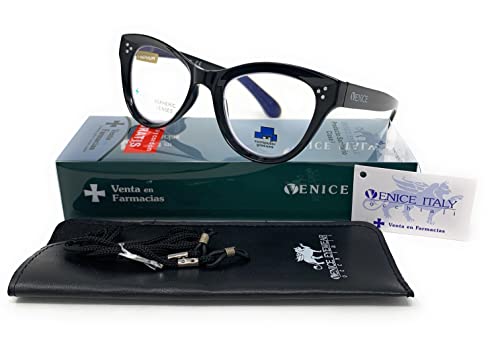 new modèle Lunettes de Lecture Anti lumière Bleue, Gaming, Anti Fatigue, Lunettes d'Ordinateur, pour Femme Lunettes de Vue Presbyte EXCLUSIVITÉS +0.00 à +3.50 Venice CAT 3D (+2.50, Noire) Cover