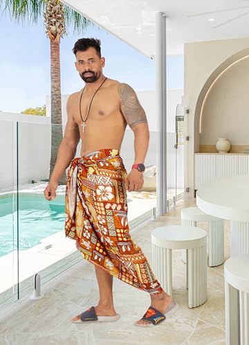 HAPPY BAY Men's Pareo Wraps Bath Beach Swim Sarong2