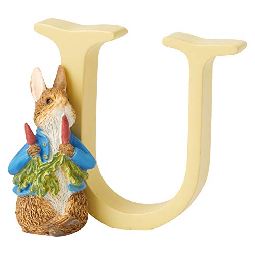 Beatrix Potter - Figura Decorativa de Letra U, diseño de Conejo