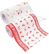 Healeved 2 Rolls of Christmas Wax Paper Christmas Parchment Paper Sheets Holiday Parchment Paper ...