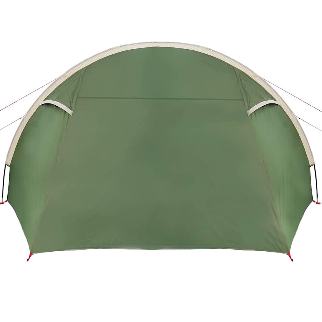Tunnelzelt für 5 Personen Grün Weiß 805x405x211 cm wasserdicht UV-beständig Familien-Camping Garten Zelt mit Vorzelt Belüftung E-Port Licht-Haken